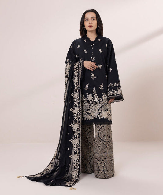 SAPPHIRE | UNSTITCHED 3 PIECE EMBROIDERED LAWN SUIT