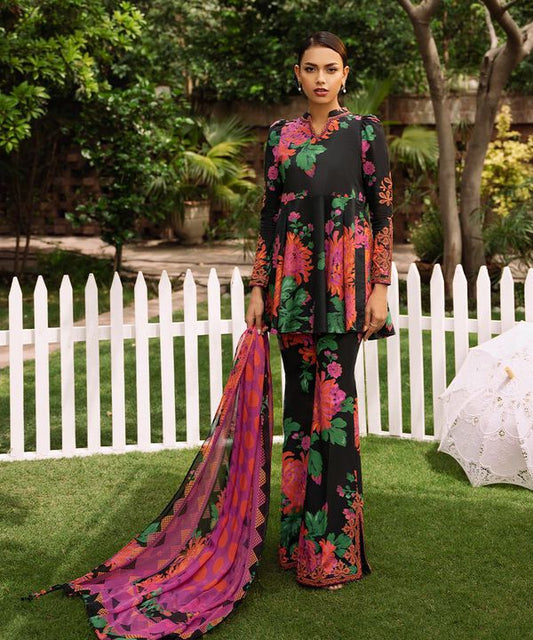 SAPPHIRE | UNSTITCHED 3 PIECE EMBROIDERED LAWN SUIT
