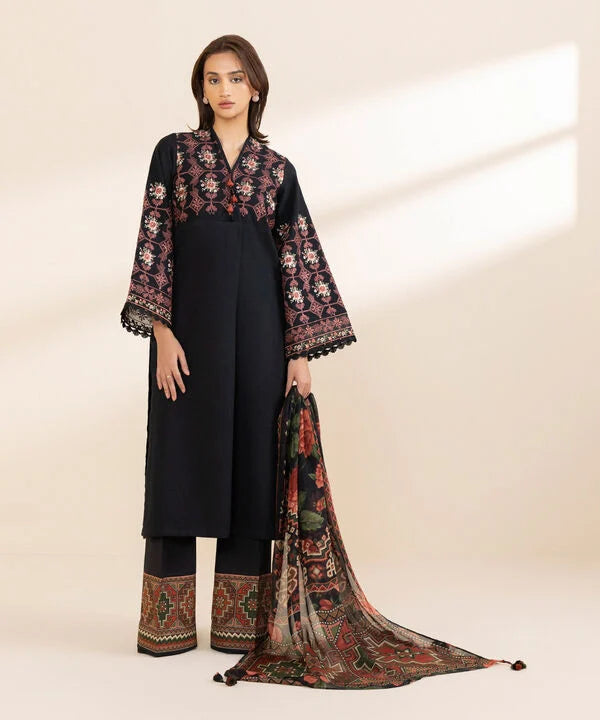 SAPPHIRE | UNSTITCHED 3 PIECE EMBROIDERED DOBBY SUIT
