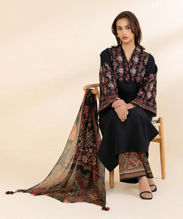 SAPPHIRE | UNSTITCHED 3 PIECE EMBROIDERED DOBBY SUIT