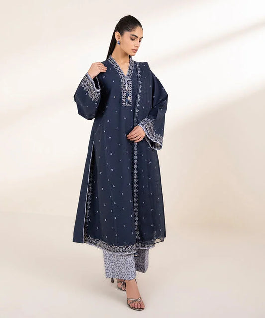 SAPPHIRE | UNSTITCHED 3 PIECE EMBROIDERED DOBBY SUIT