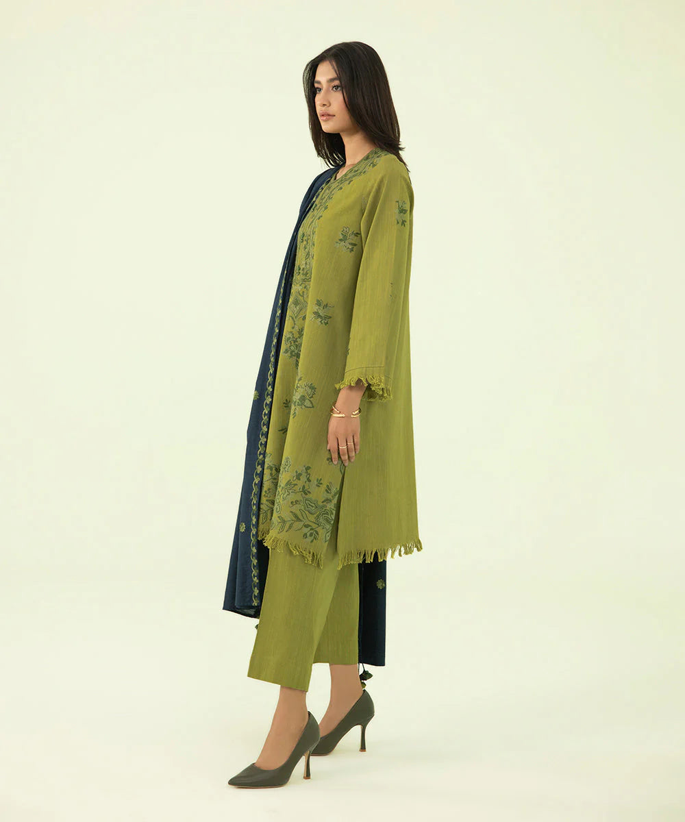 SAPPHIRE | UNSTITCHED 3 PIECE EMBROIDERED LIGHT KHADDAR SUIT