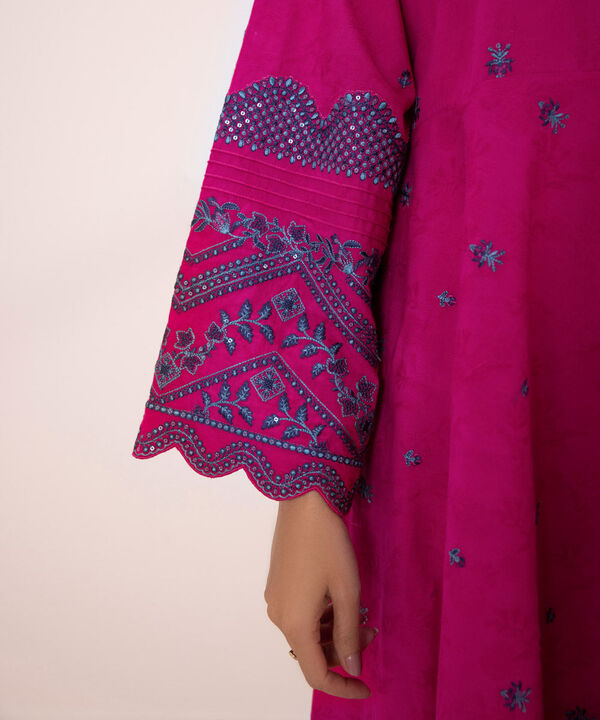 SAPPHIRE | UNSTITCHED 3 PIECE EMBROIDERED JACQUARD SUIT
