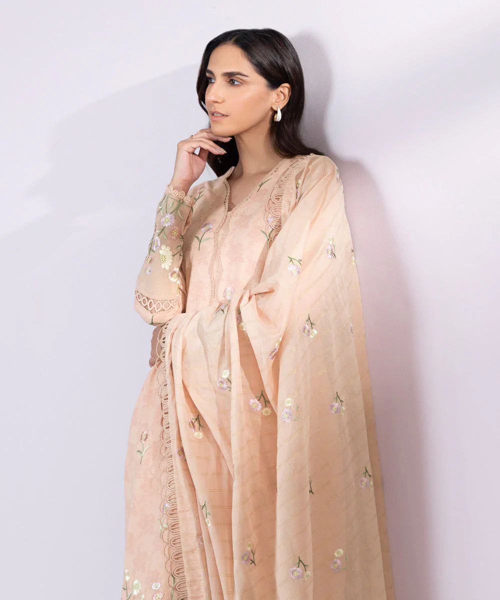 SAPPHIRE | UNSTITCHED 3 PIECE EMBROIDERED JACQUARD SUIT