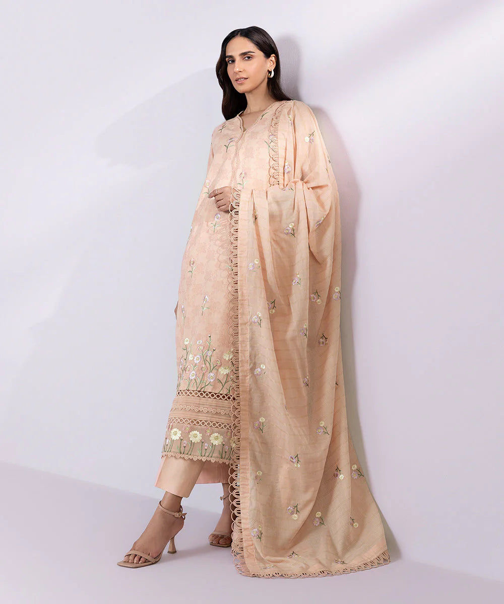 SAPPHIRE | UNSTITCHED 3 PIECE EMBROIDERED JACQUARD SUIT