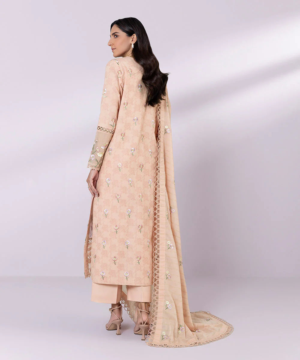 SAPPHIRE | UNSTITCHED 3 PIECE EMBROIDERED JACQUARD SUIT