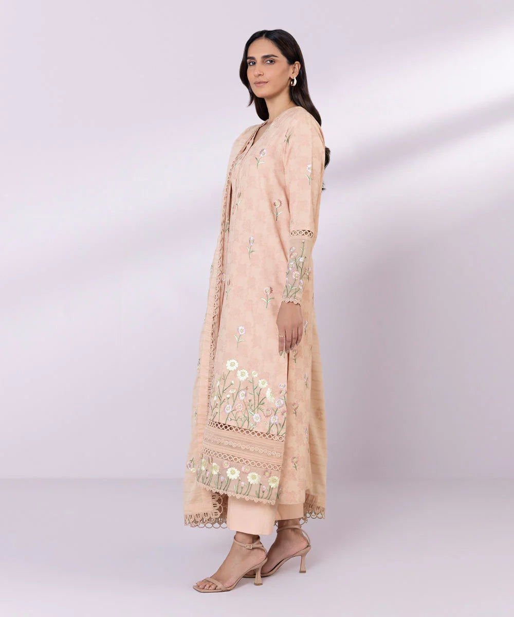 SAPPHIRE | UNSTITCHED 3 PIECE EMBROIDERED JACQUARD SUIT