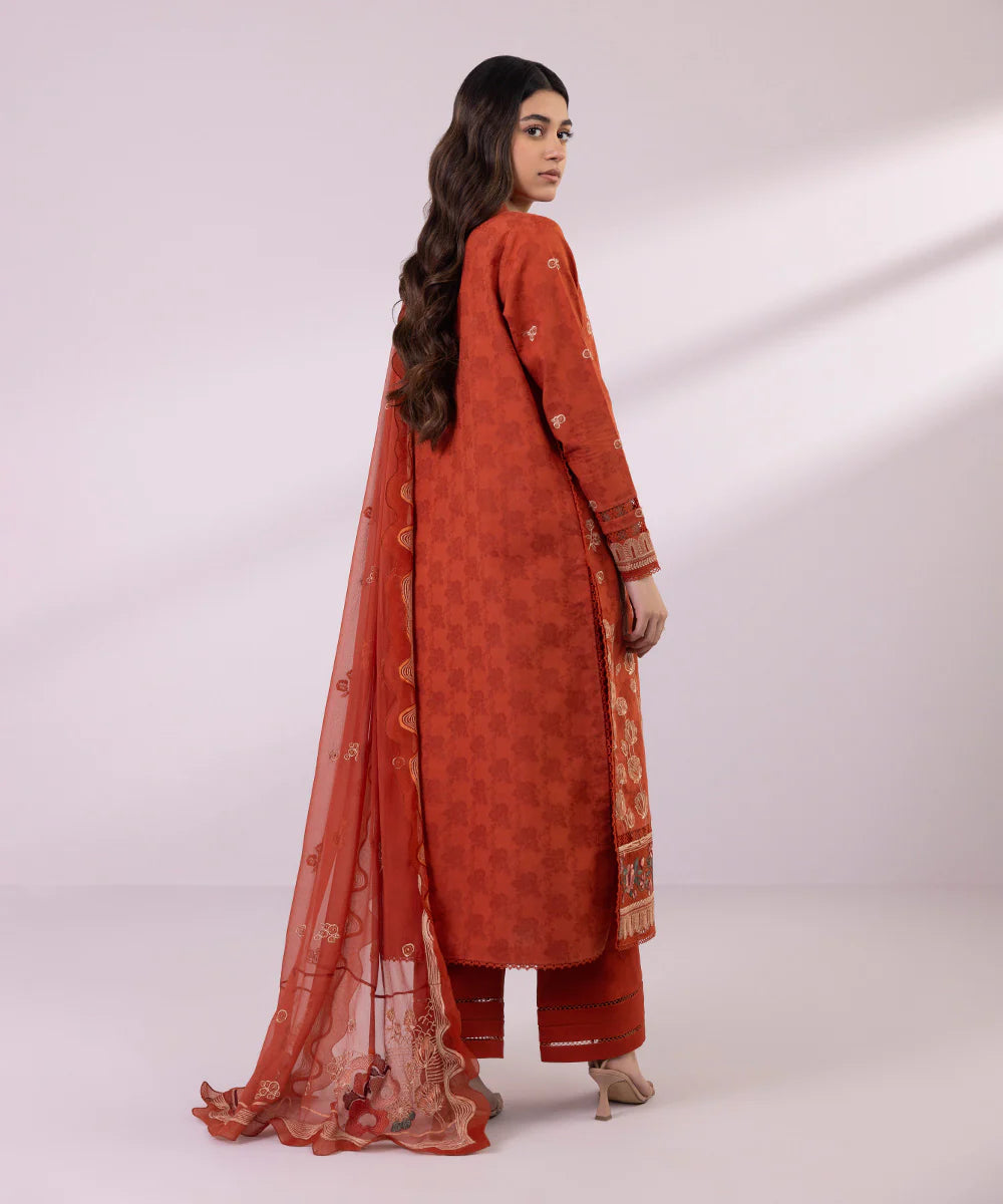 SAPPHIRE | UNSTITCHED 3 PIECE EMBROIDERED JACQUARD SUIT