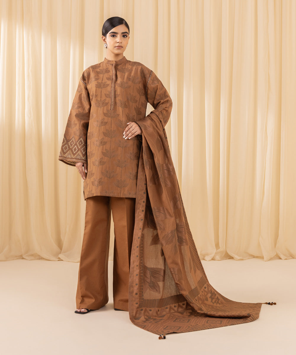 SAPPHIRE | UNSTITCHED 2 PIECE EMBROIDERED JACQUARD SUIT