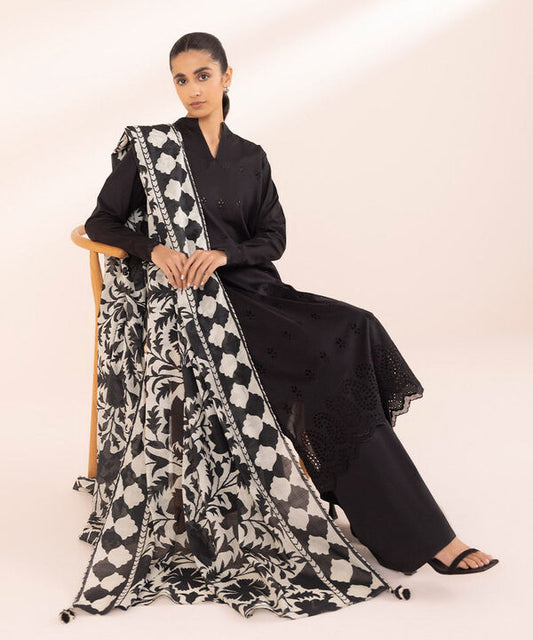 SAPPHIRE | UNSTITCHED 3 PIECE EMBROIDERED CAMBRIC SUIT