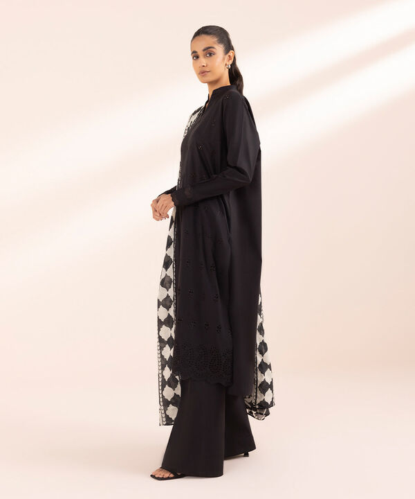 SAPPHIRE | UNSTITCHED 3 PIECE EMBROIDERED CAMBRIC SUIT