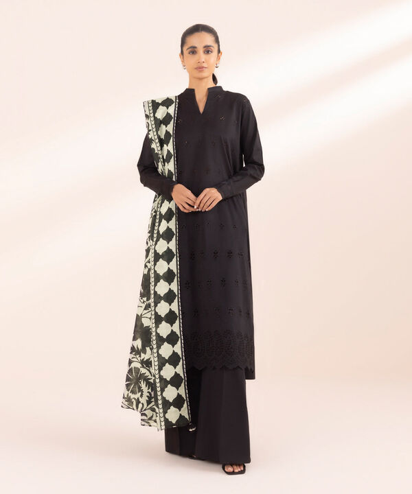 SAPPHIRE | UNSTITCHED 3 PIECE EMBROIDERED CAMBRIC SUIT