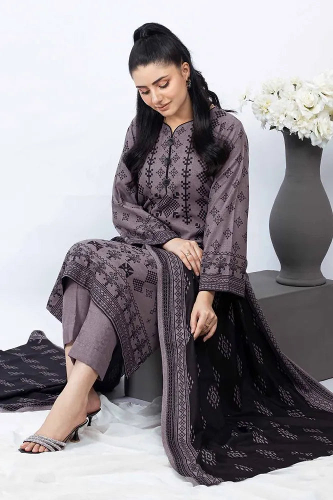 GUL AHMED | 3PC UNSTITCHED PRINTED DHANAK SUIT