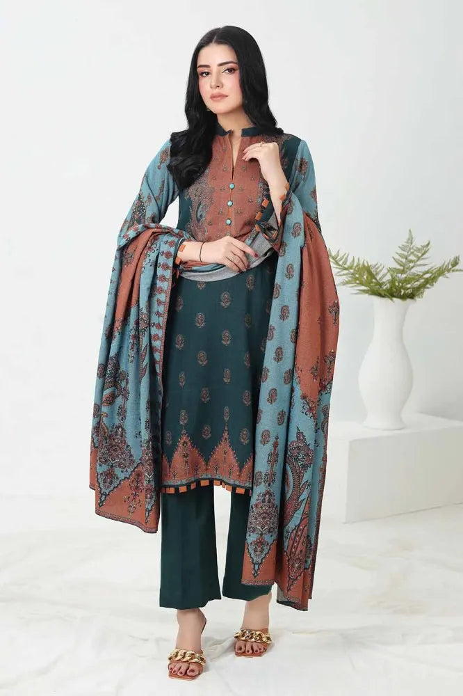 GUL AHMED | 3PC UNSTITCHED PRINTED DHANAK SUIT