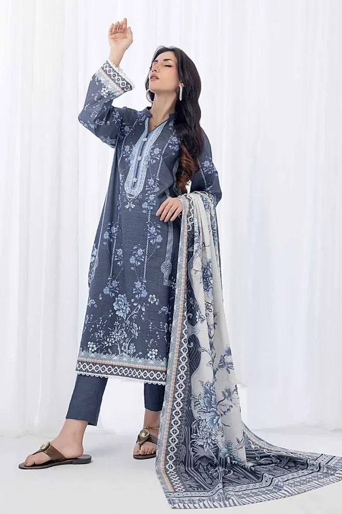 GUL AHMED | 3PC UNSTITCHED PRINTED KHADDAR SUIT