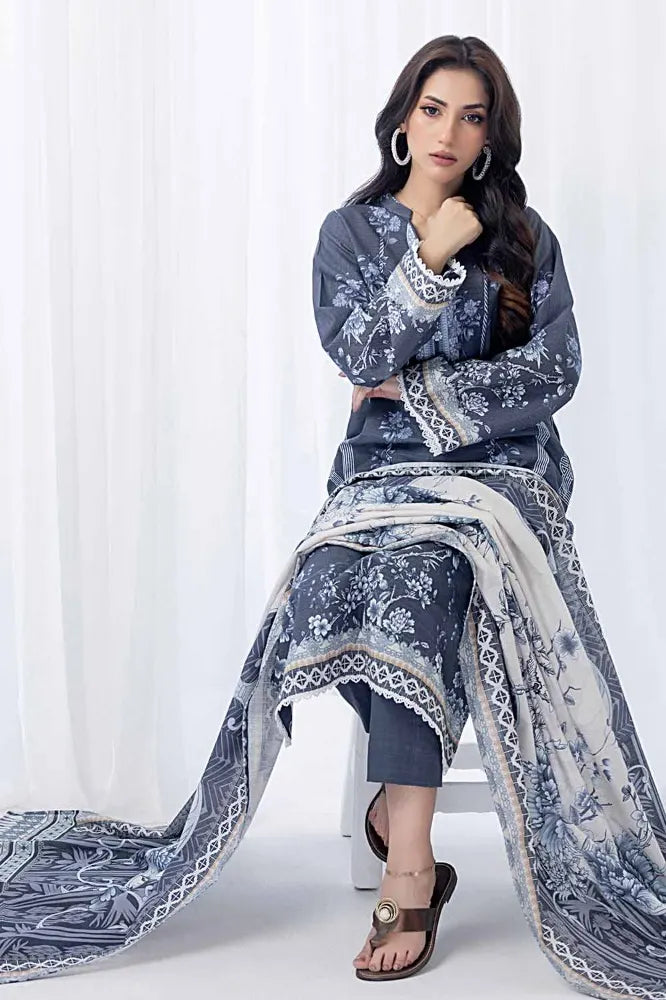 GUL AHMED | 3PC UNSTITCHED PRINTED KHADDAR SUIT