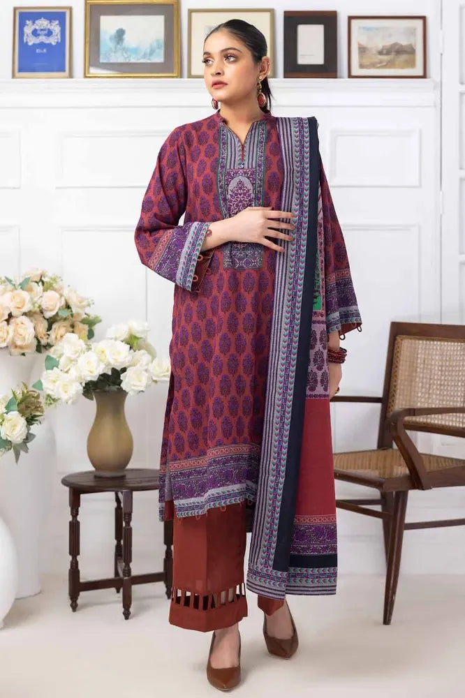 GUL AHMED | 3PC UNSTITCHED PRINTED DHANAK SUIT