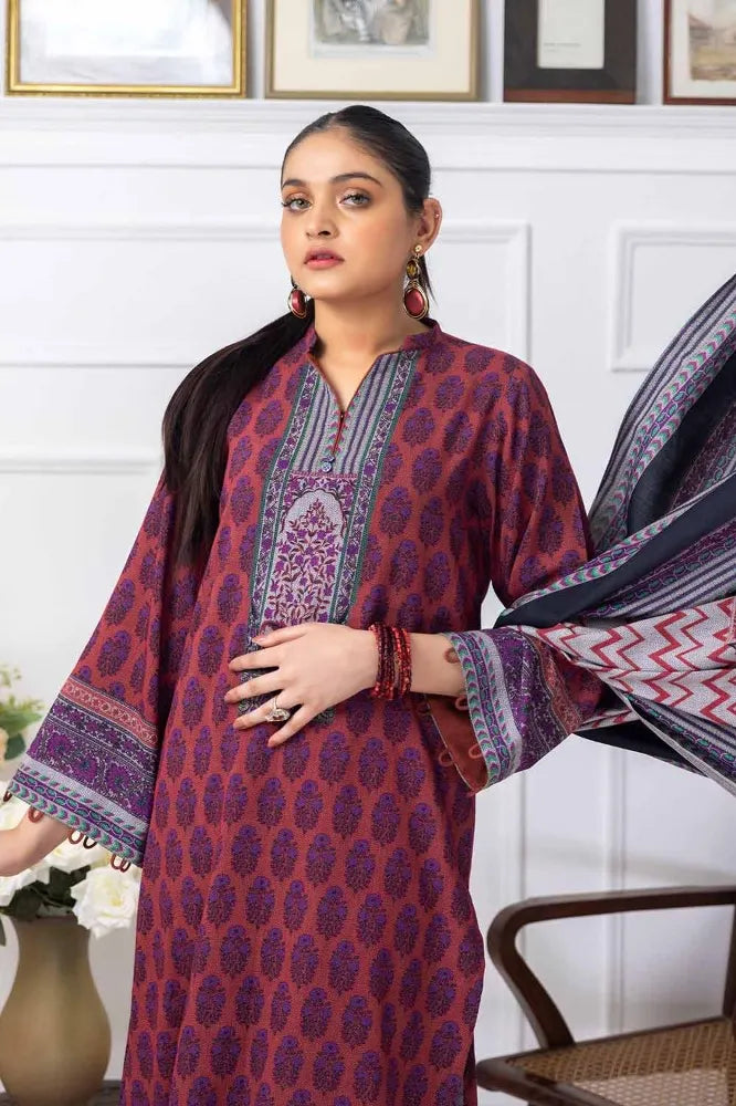 GUL AHMED | 3PC UNSTITCHED PRINTED DHANAK SUIT