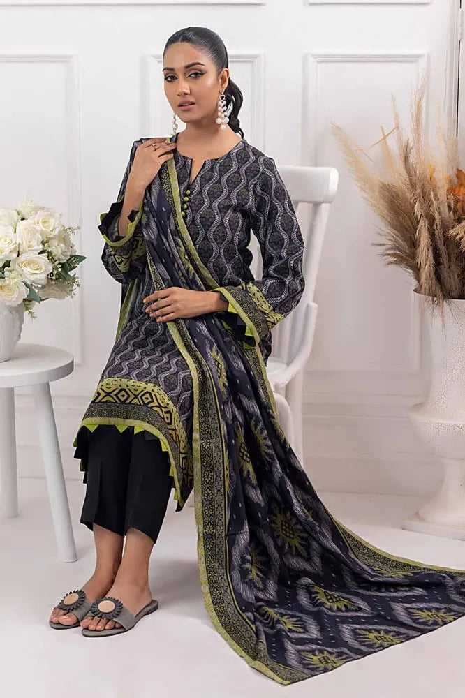 GUL AHMED | 3PC UNSTITCHED PRINTED DHANAK SUIT