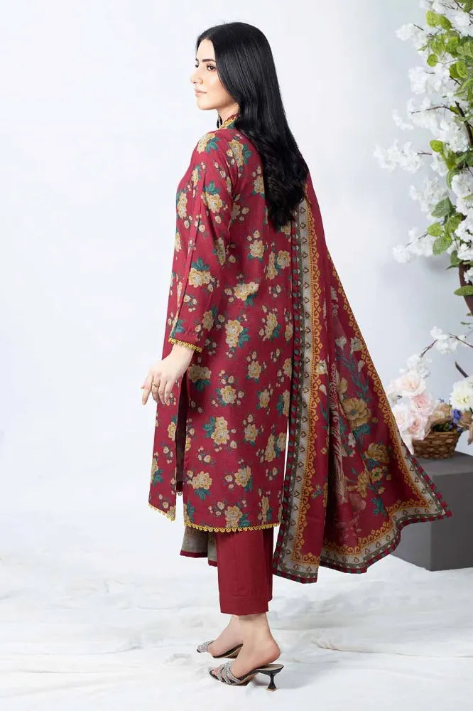 GUL AHMED | 3PC UNSTITCHED PRINTED DHANAK SUIT