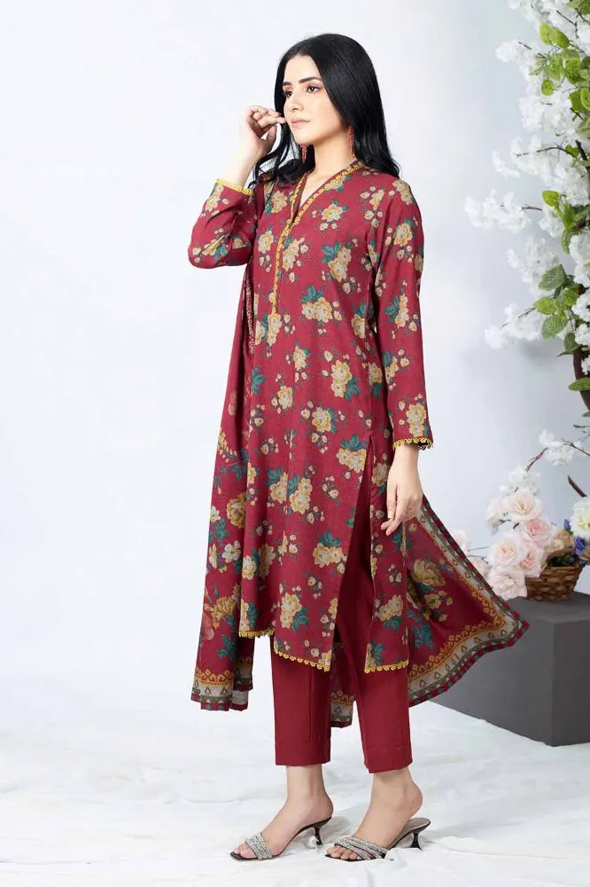 GUL AHMED | 3PC UNSTITCHED PRINTED DHANAK SUIT