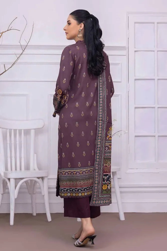 GUL AHMED | 3PC UNSTITCHED PRINTED COTAIL SUIT