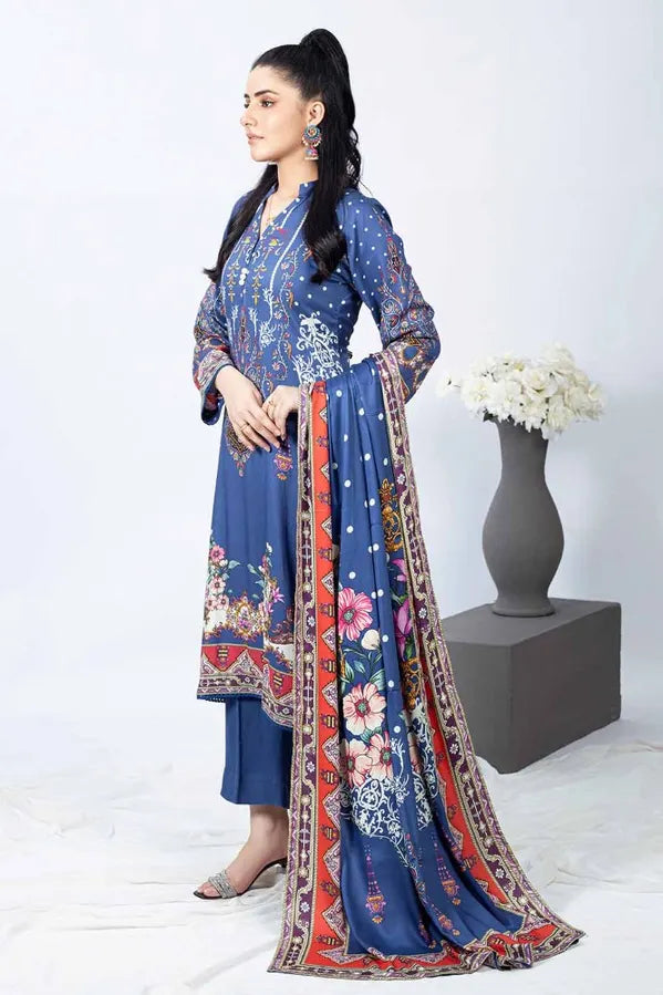 GUL AHMED | 3PC UNSTITCHED PRINTED COTAIL SUIT