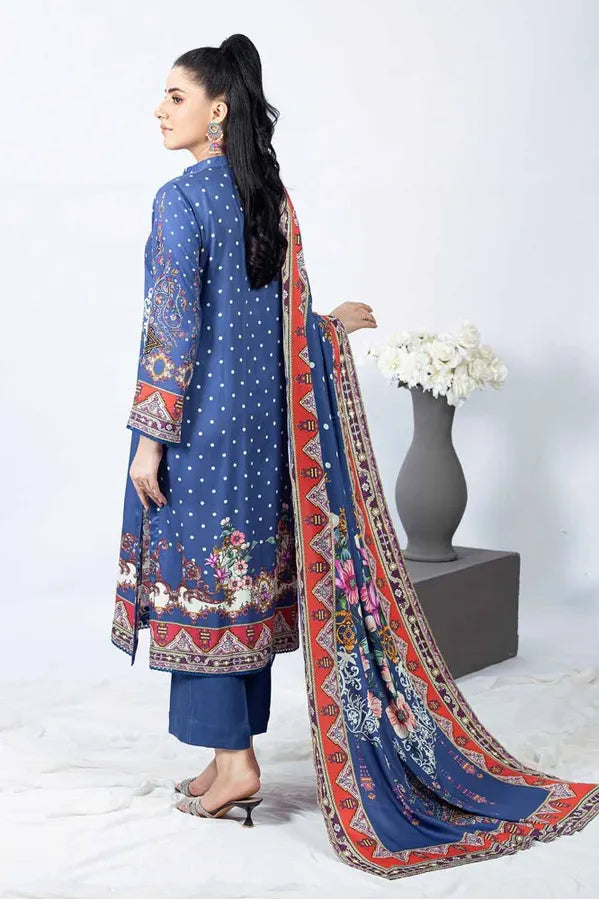 GUL AHMED | 3PC UNSTITCHED PRINTED COTAIL SUIT