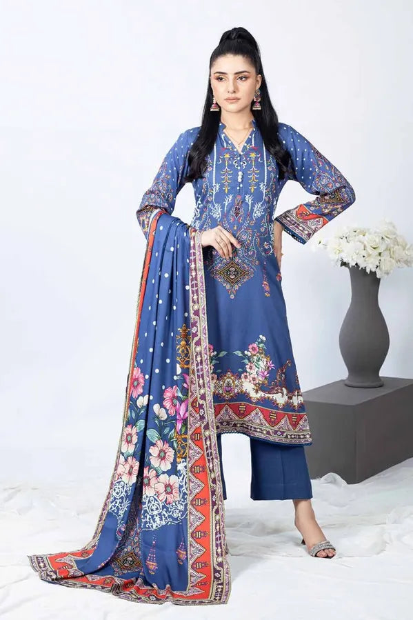 GUL AHMED | 3PC UNSTITCHED PRINTED COTAIL SUIT