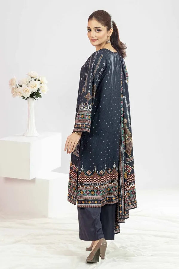 GUL AHMED | 3PC UNSTITCHED PRINTED LINEN SUIT