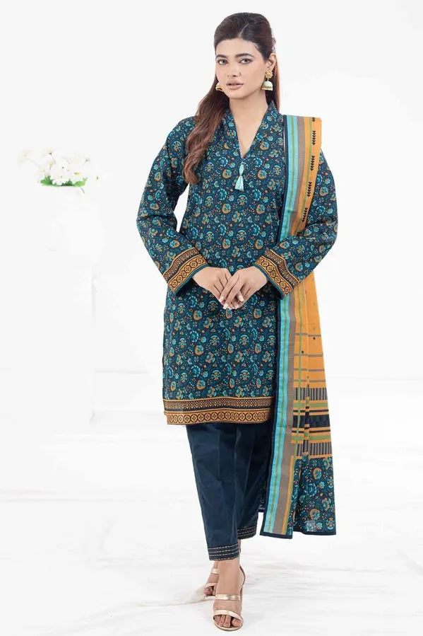 GUL AHMED | 3PC UNSTITCHED PRINTED KHADDAR SUIT