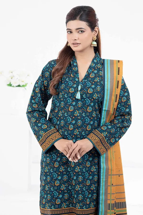 GUL AHMED | 3PC UNSTITCHED PRINTED KHADDAR SUIT