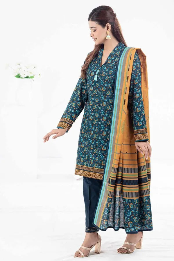GUL AHMED | 3PC UNSTITCHED PRINTED KHADDAR SUIT
