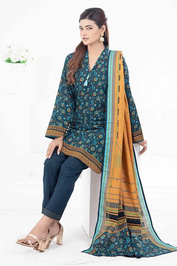 GUL AHMED | 3PC UNSTITCHED PRINTED KHADDAR SUIT