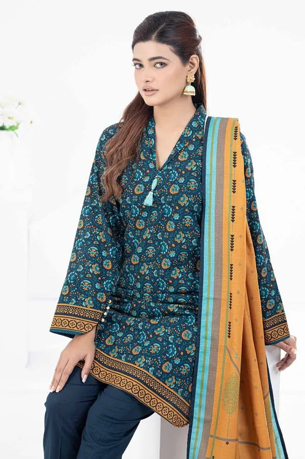 GUL AHMED | 3PC UNSTITCHED PRINTED KHADDAR SUIT