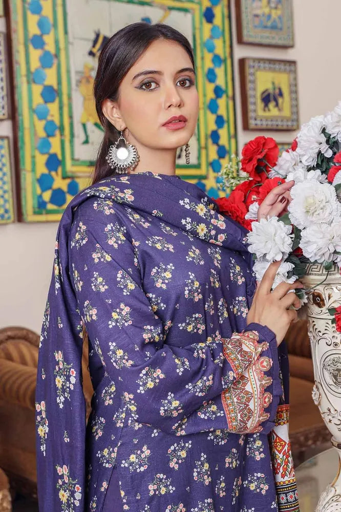 GUL AHMED | 3PC UNSTITCHED PRINTED KHADDAR SUIT
