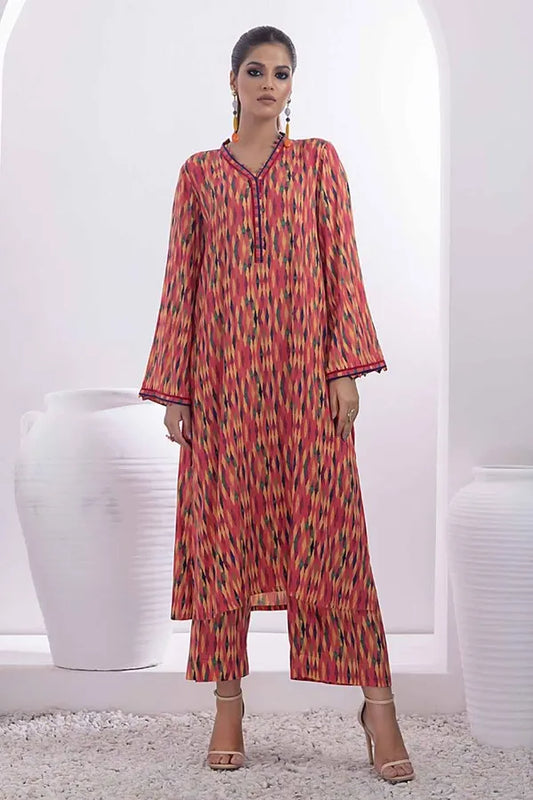 GUL AHMED | 2PC UNSTITCHED PRINTED COTAIL SUIT