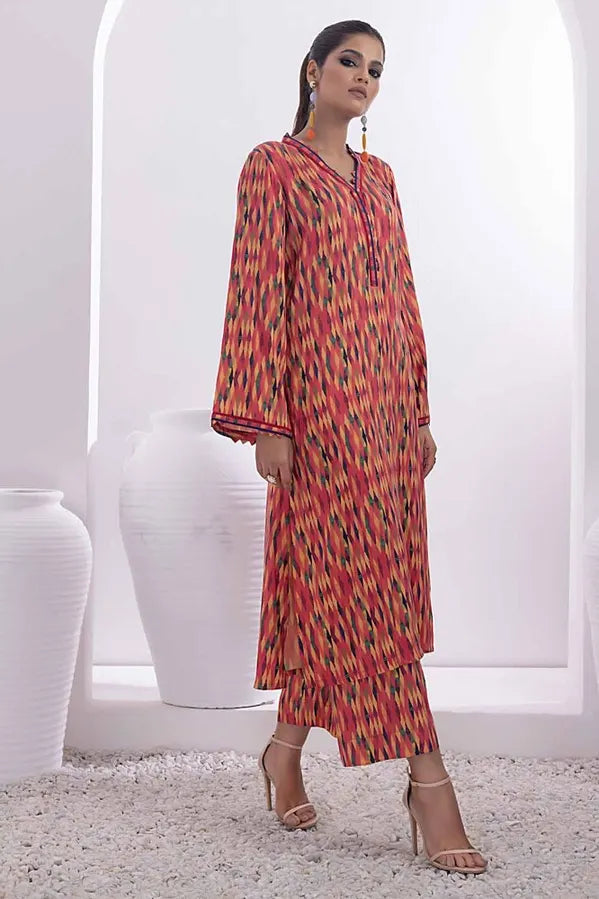GUL AHMED | 2PC UNSTITCHED PRINTED COTAIL SUIT