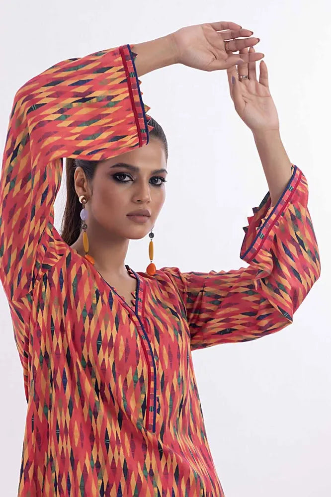 GUL AHMED | 2PC UNSTITCHED PRINTED COTAIL SUIT