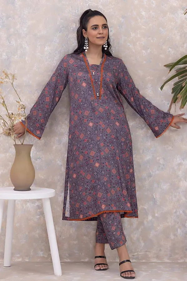 GUL AHMED | 2PC UNSTITCHED PRINTED COTAIL SUIT