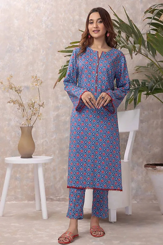 GUL AHMED | 2PC UNSTITCHED PRINTED LINEN SUIT