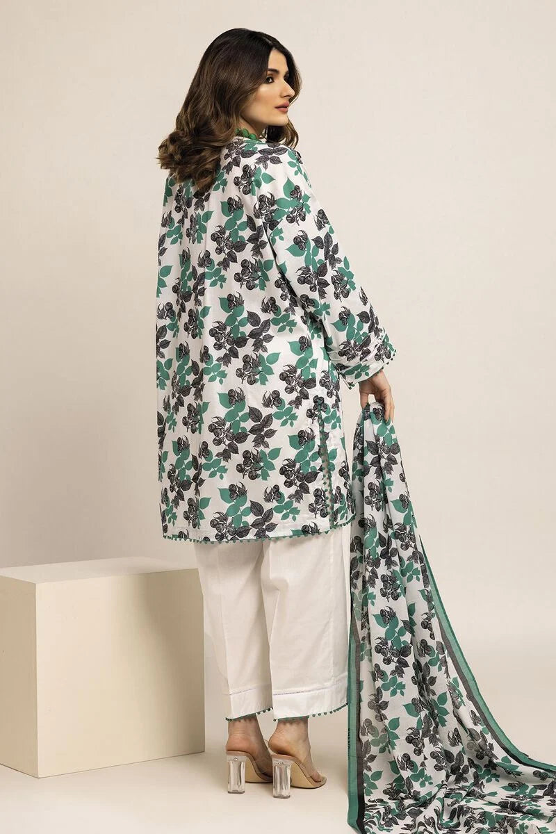 Khaadi | 3 Piece Unstitched Cambric Suit | ACA231005-White