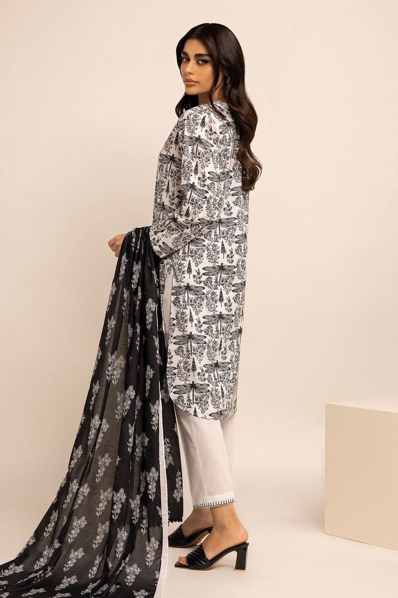 Khaadi | 3 Piece Unstitched Cambric Suit | ACA231006-Black