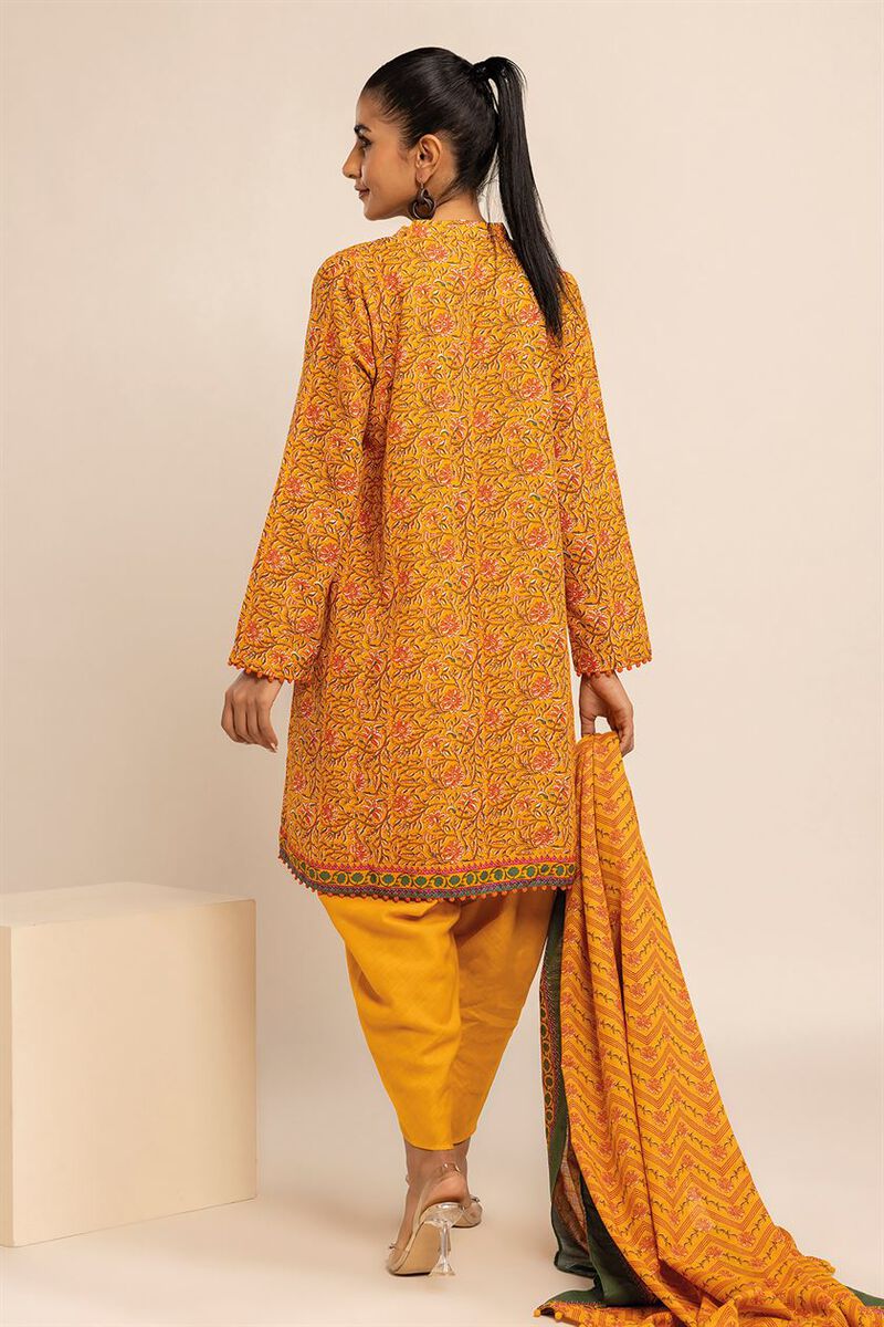 KHAADI | UNSTITCHED 3 PIECE PRINTED LIGHT KHADDAR SUIT