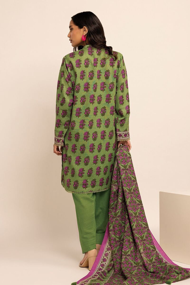 KHAADI | UNSTITCHED 3 PIECE PRINTED LIGHT KHADDAR SUIT