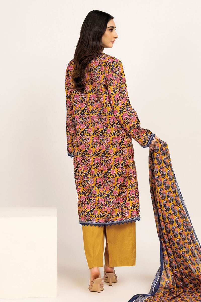 Khaadi | 3 Piece Unstitched Lawn Suit | ALA230904-Yellow