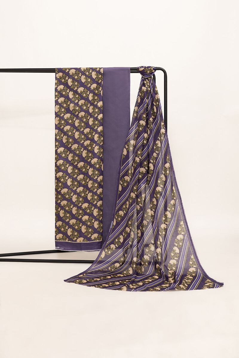 Khaadi | 3 Piece Unstitched Lawn Suit | ALA230917-Purple
