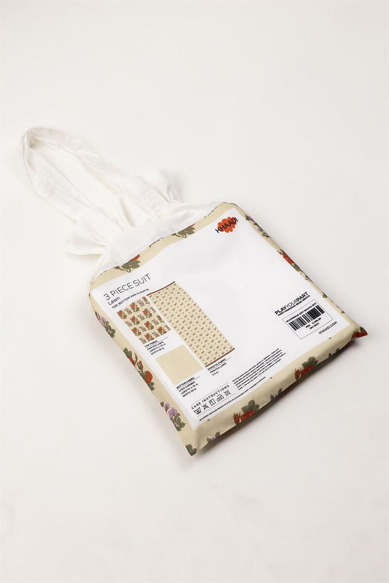 Khaadi | 3 Piece Unstitched Lawn Suit | ALA230918-off-white