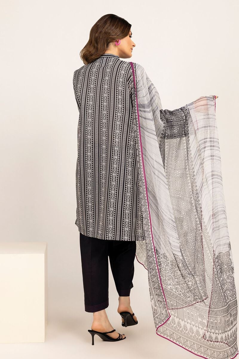 Khaadi | 3 Piece Unstitched Lawn Suit | ALA230926-BLACK