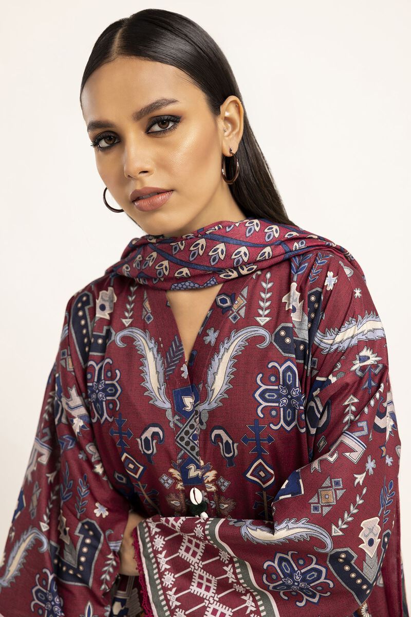 Khaadi | 3 Piece Unstitched Lawn Suit | ALA230927-TEAL